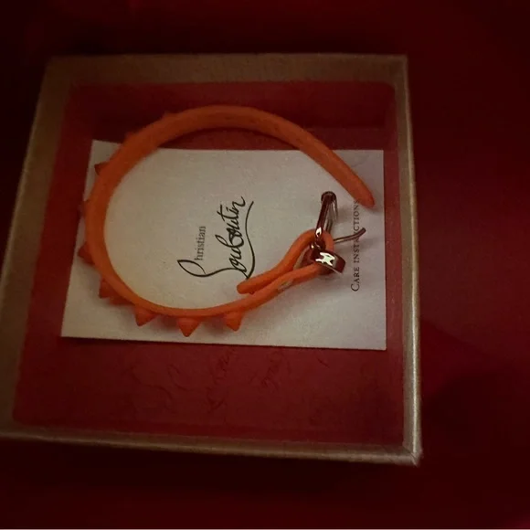 Christian Louboutin Spiked Orange Bracelet - Picture 4 of 8